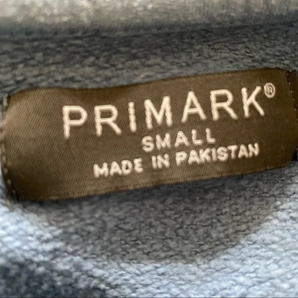 Primark Blue Grey 100% Cotton Oversized Crewneck Sweatshirt - Picture 5 of 7